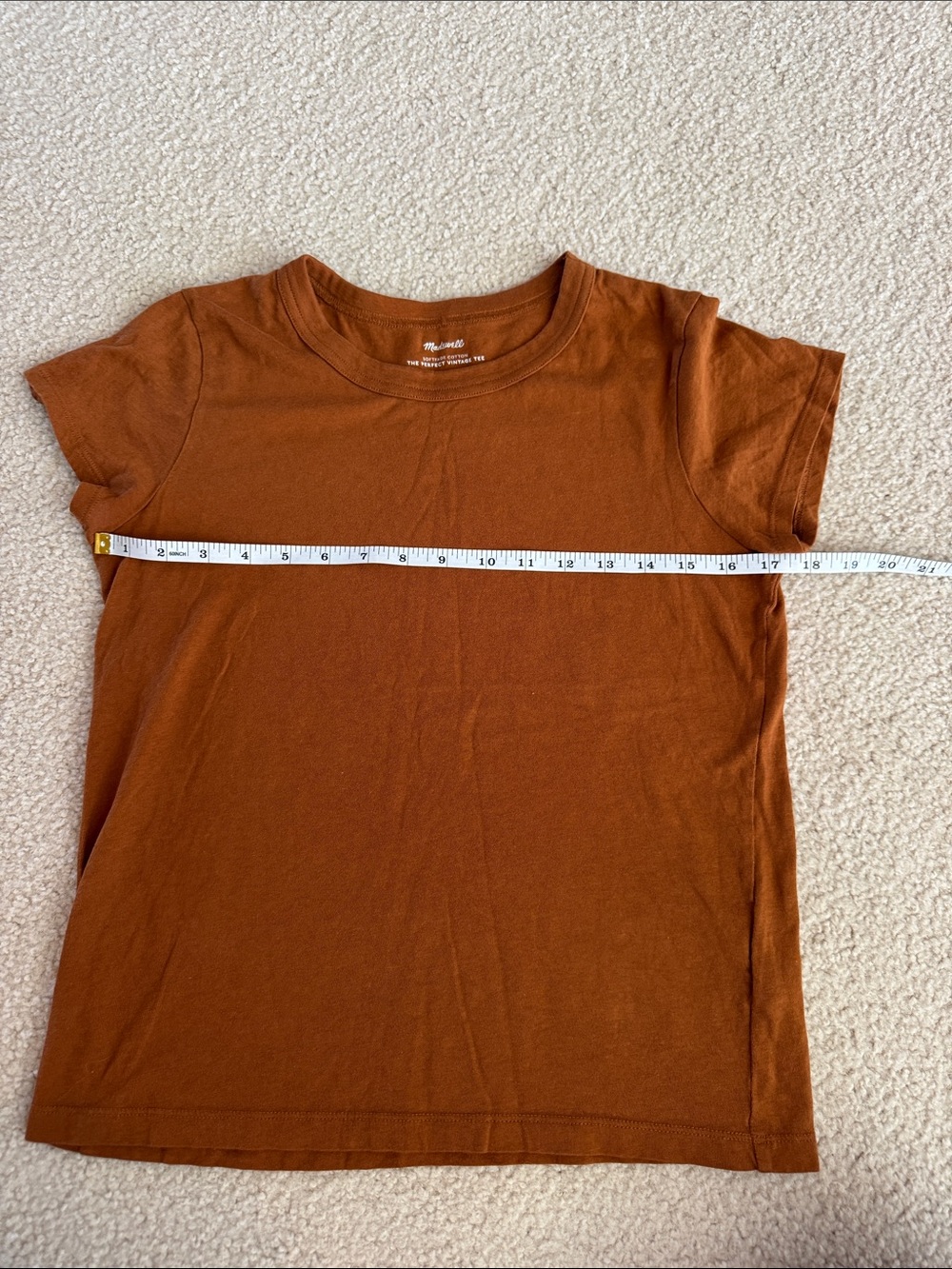 Madewell Short Sleeve Tee in Burnt Orange - Picture 3 of 4